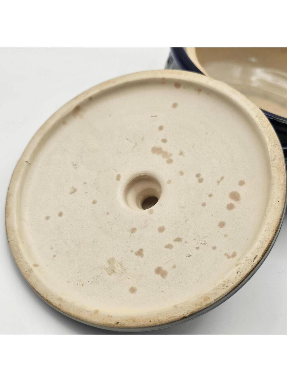 Vintage Handmade Studio Pottery Lidded Dish Signed Duck Floral Stoneware Cottage - Picture 8 of 15